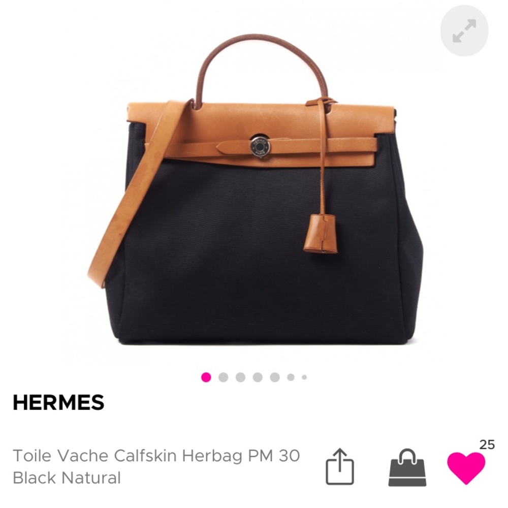 Hand painted Hermes Herbag - Picture 8 of 16